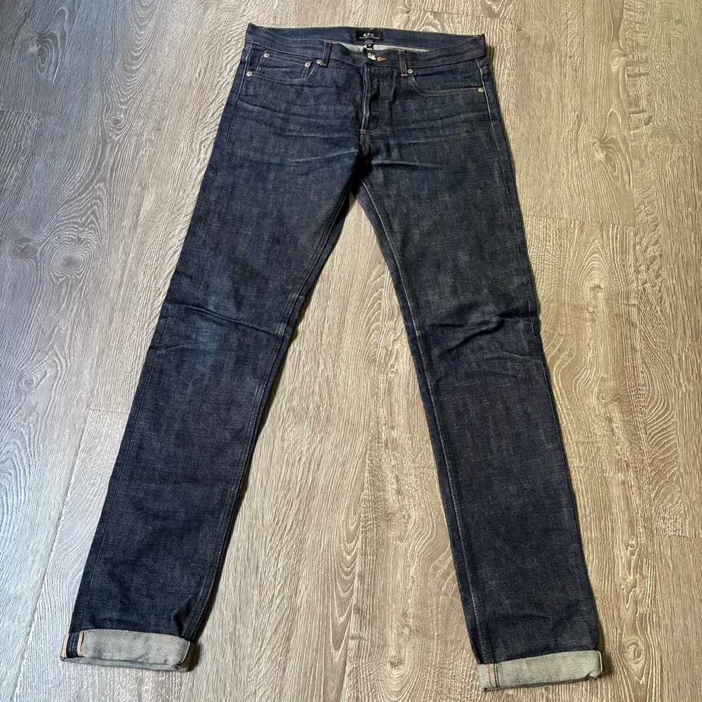 APC Petit New Standard Raw Selvedge Jeans 30x32 Slim Tapered